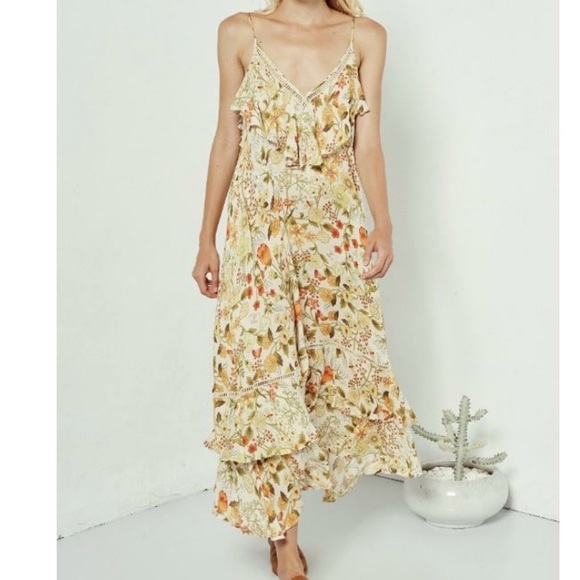 Spell Designs Sayulita Frill Maxi in Sunflower - Picture 4 of 4